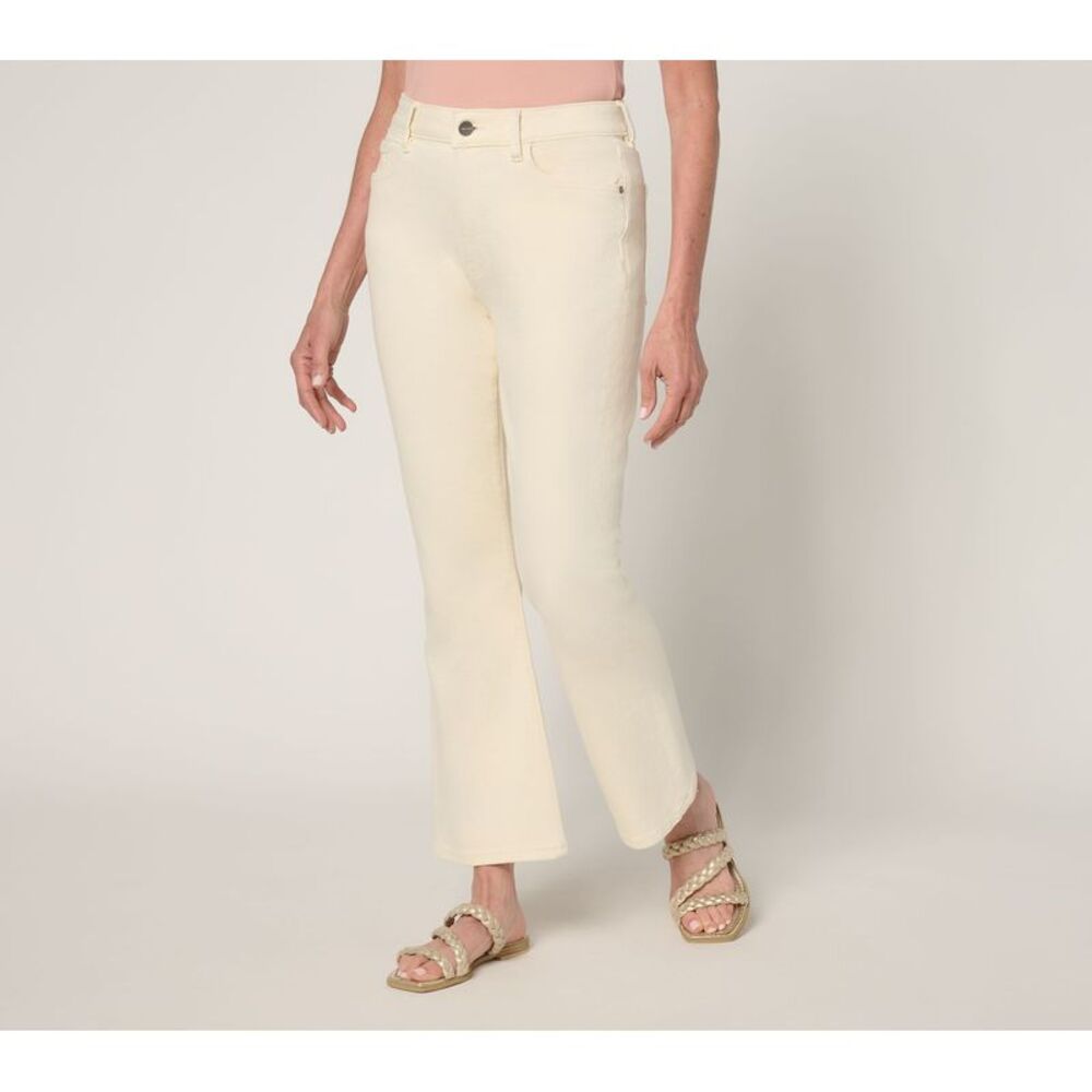 Adidas Women's Pants Sz 8 PHL Boot-Cut Leg Ankle Jeans White A700718